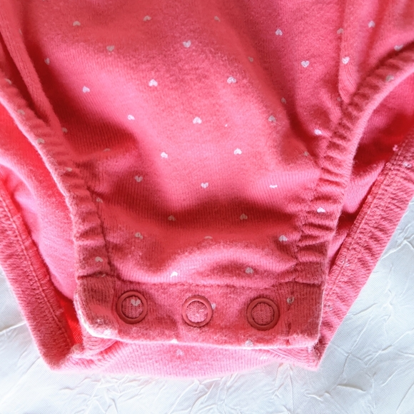 SOLD Carter 9m Bodysuit Dress Pink&Wht Polka Dot - Picture 6 of 8